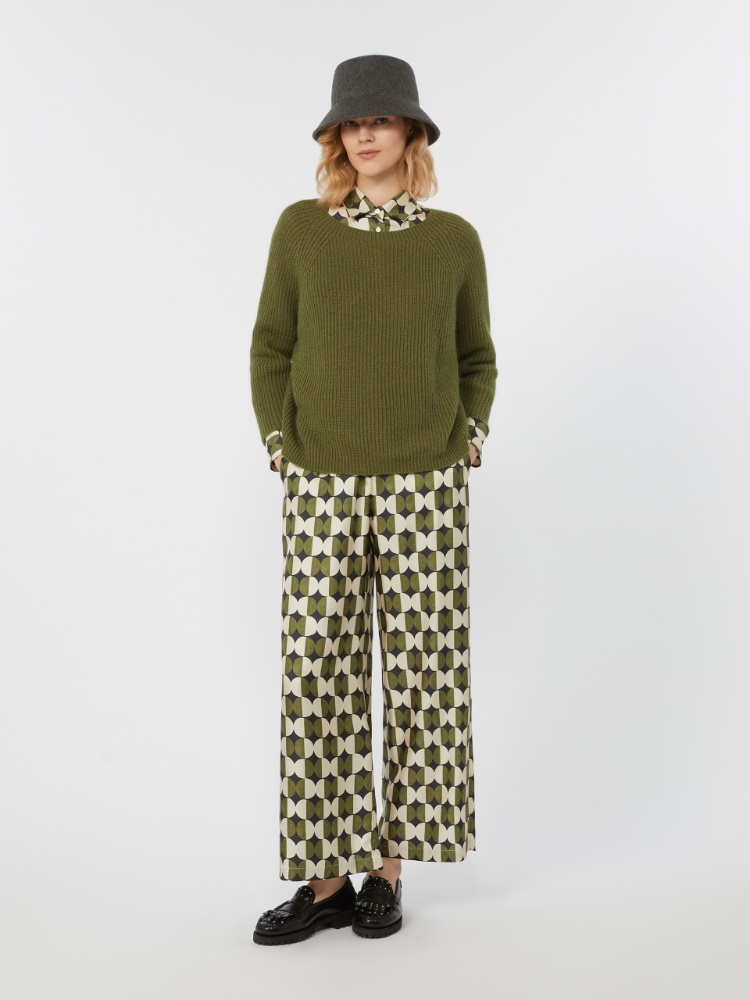 Silk twill trousers - BLACK - Weekend