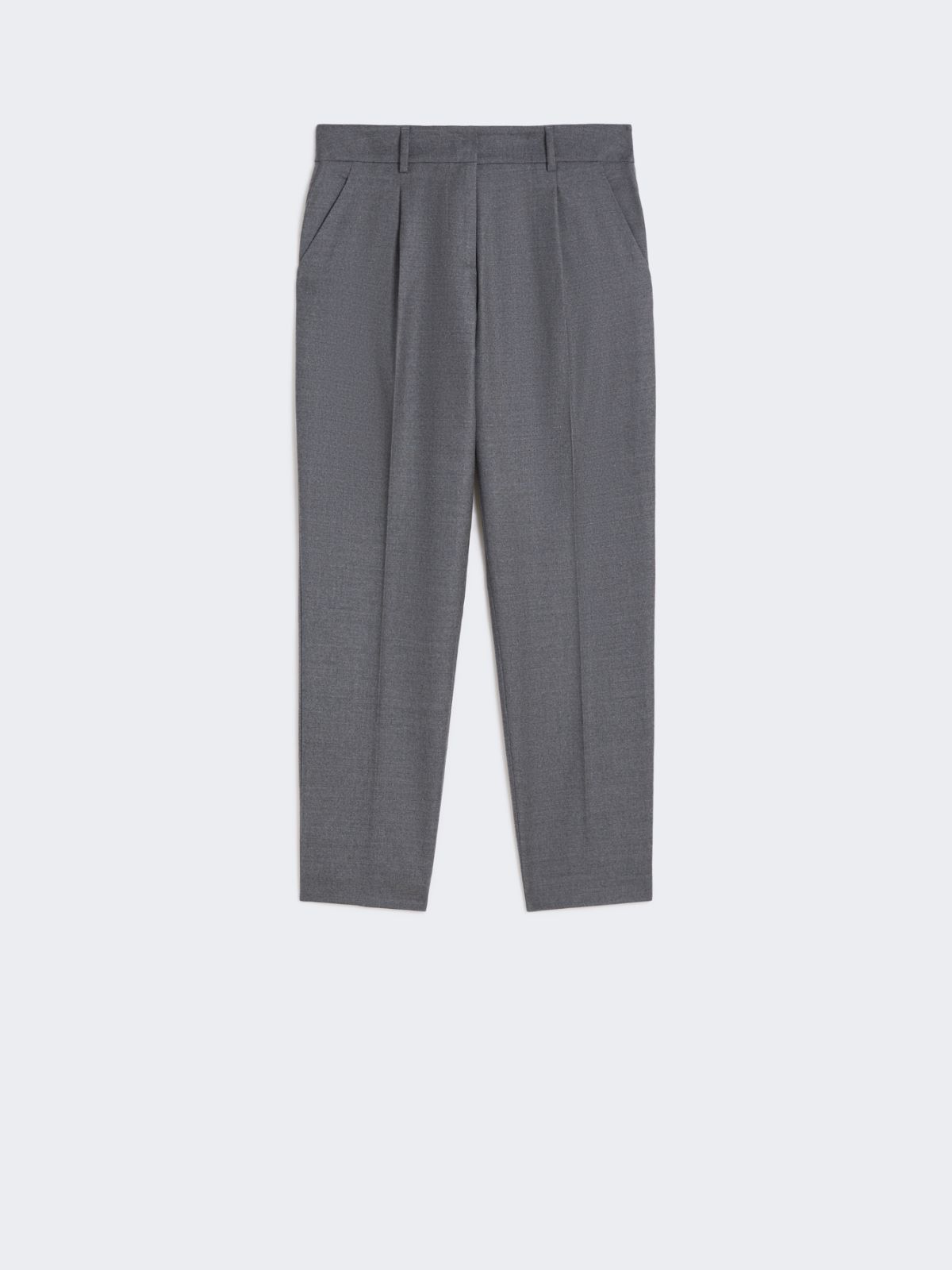 Wool flannel cigarette trousers - MEDIUM GREY - Weekend - 5