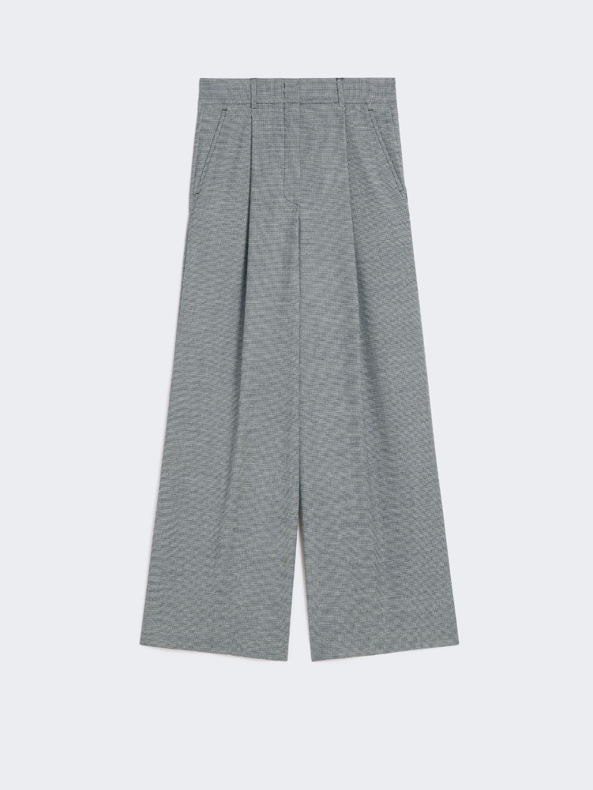 Wool flannel palazzo trousers - BLACK - Weekend - 5