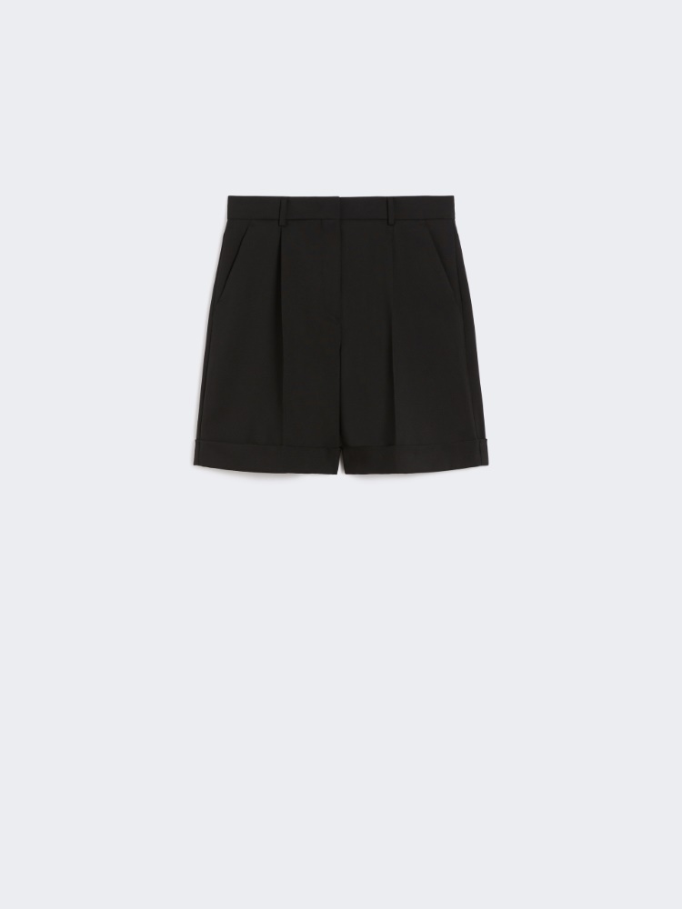 Wool canvas Bermuda shorts - BLACK - Weekend - 2
