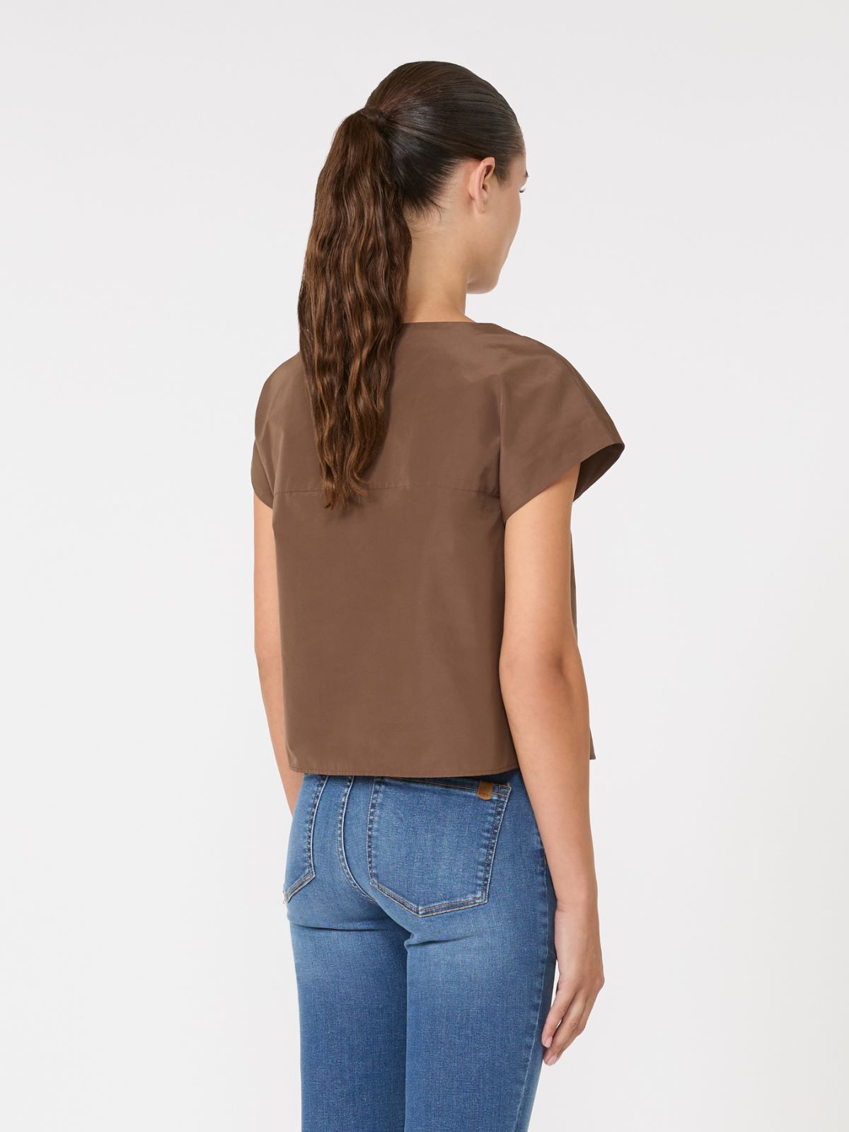 Taffeta boxy top - CHOCOLATE - Weekend - 3