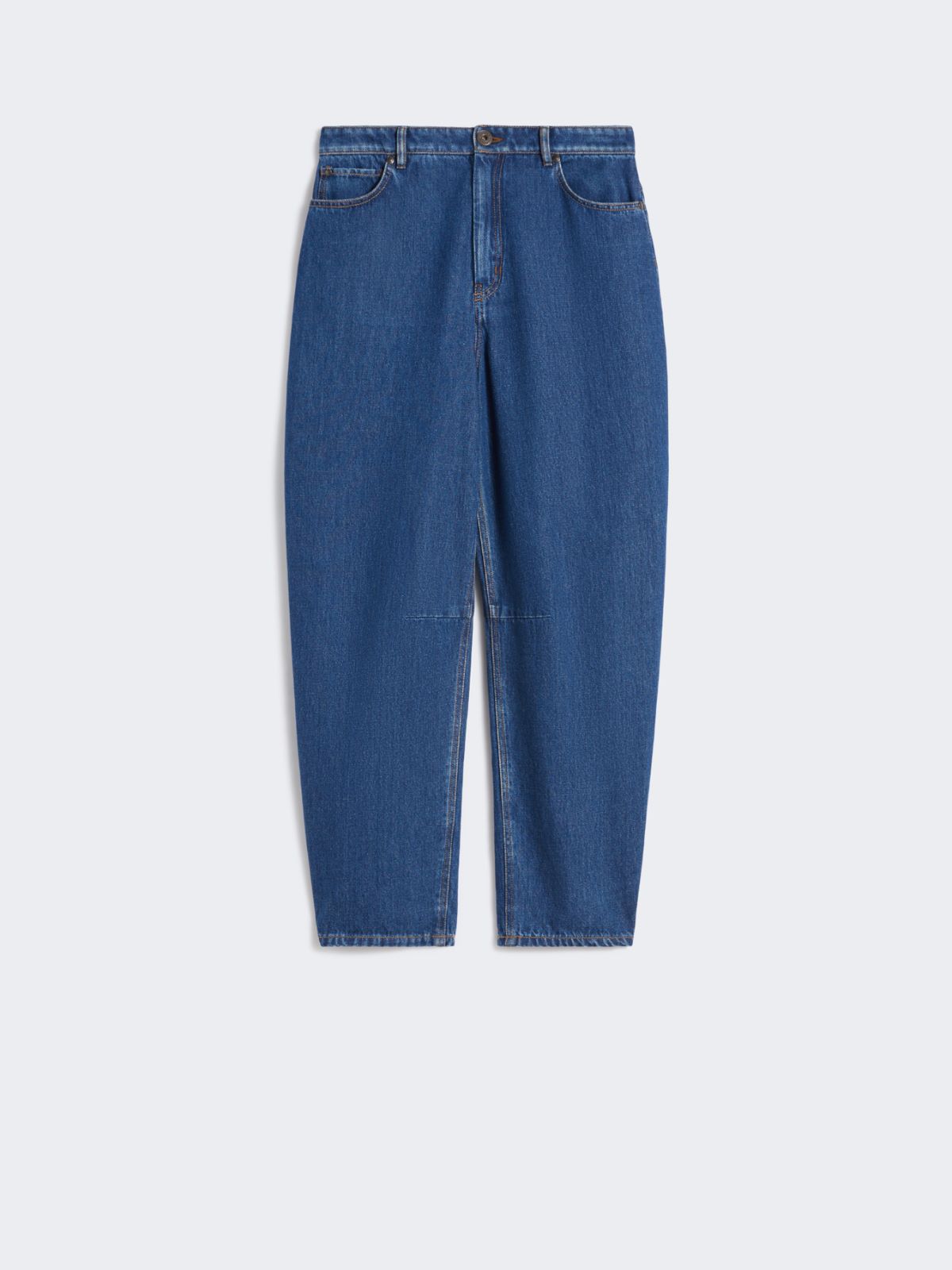 Cotton denim barrel-leg jeans - NAVY - Weekend - 6