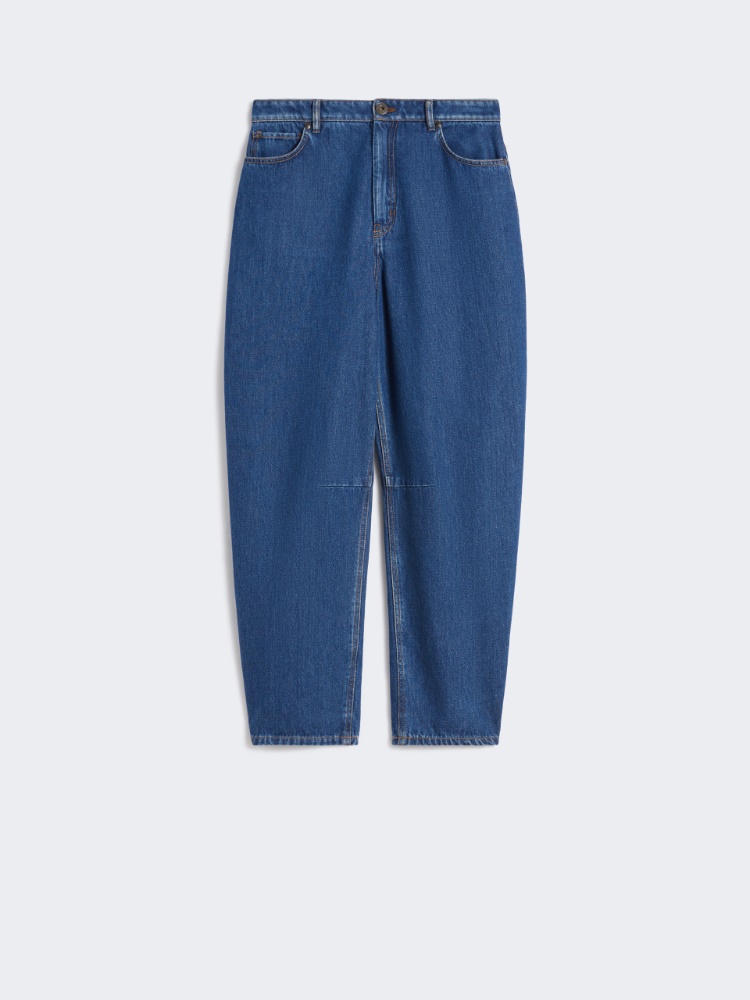Cotton denim barrel-leg jeans - NAVY - Weekend