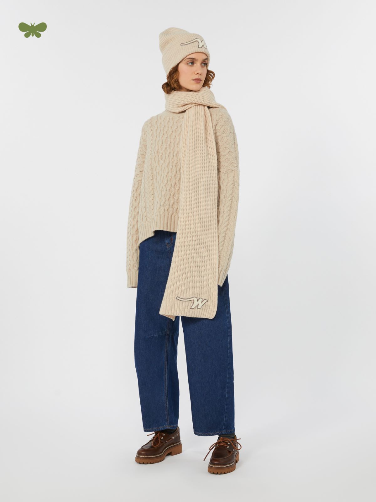 Cotton denim barrel-leg jeans - NAVY - Weekend