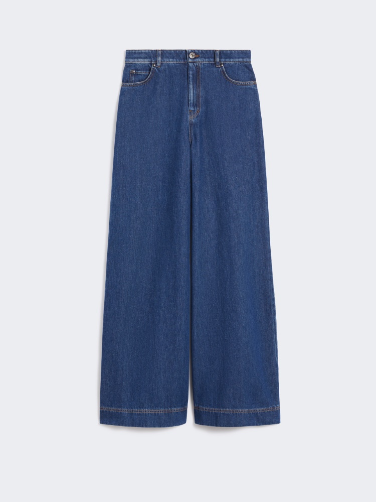 Cotton denim wide-leg jeans - NAVY - Weekend - 6