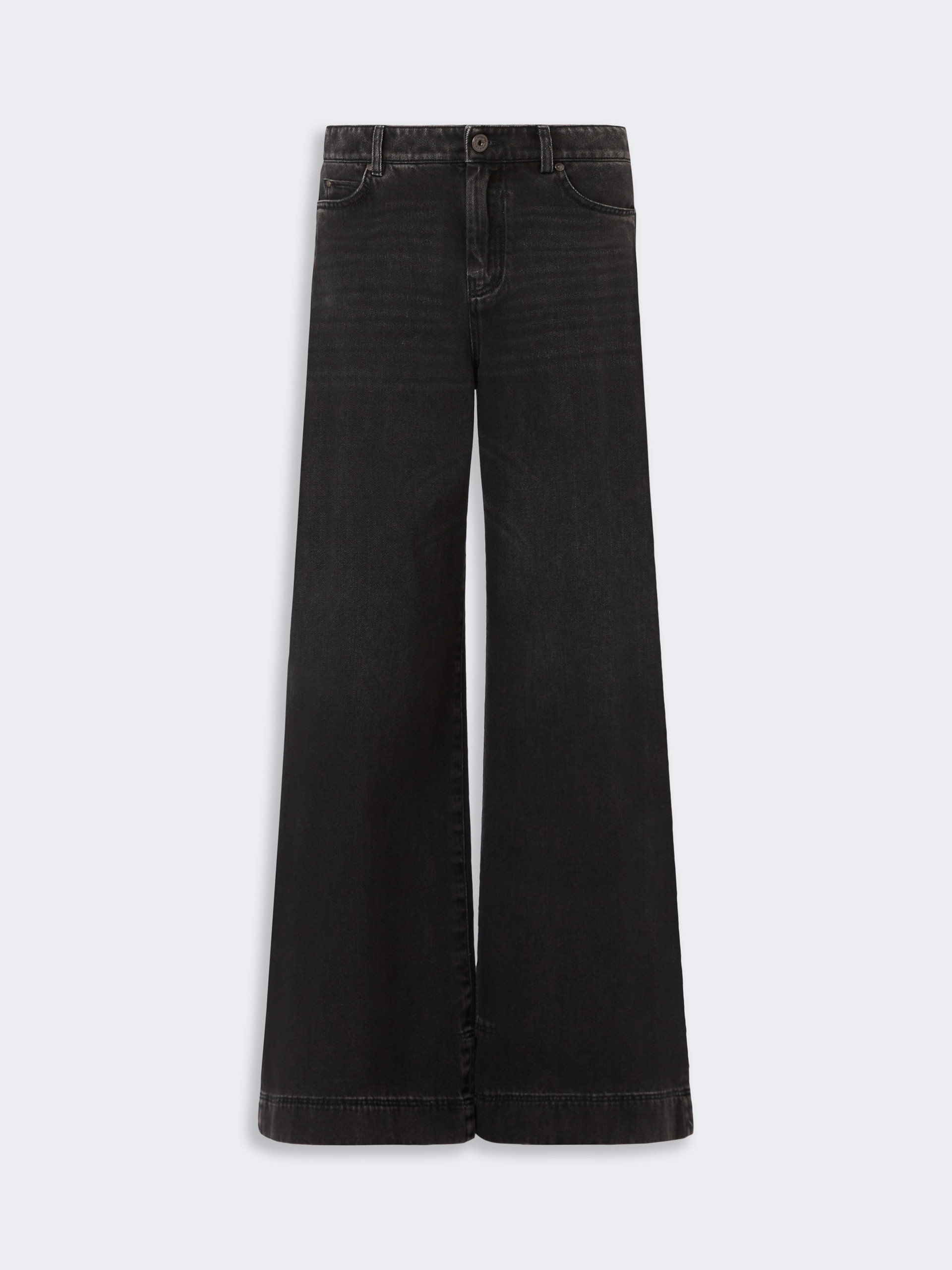 Cotton denim wide-leg jeans - BLACK - Weekend Max Mara - 5