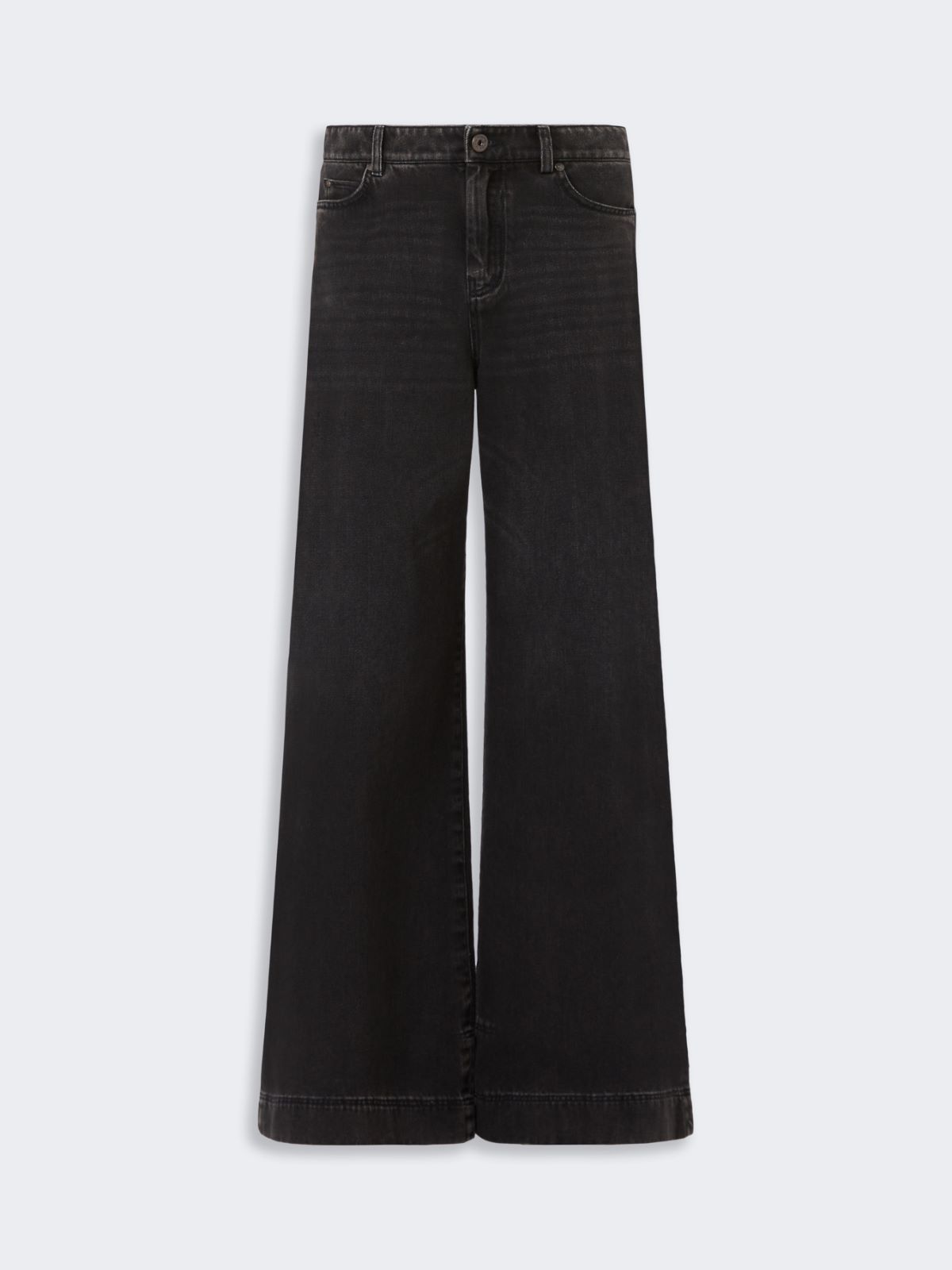 Cotton denim wide-leg jeans - BLACK - Weekend - 6