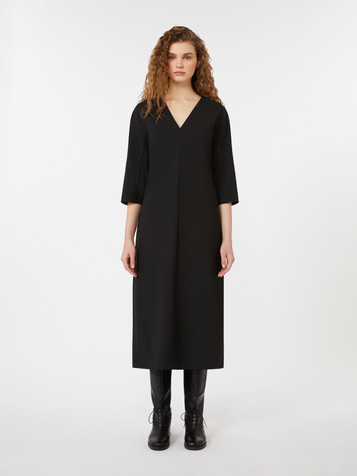 Woollen cloth dress - BLACK - Weekend - 2