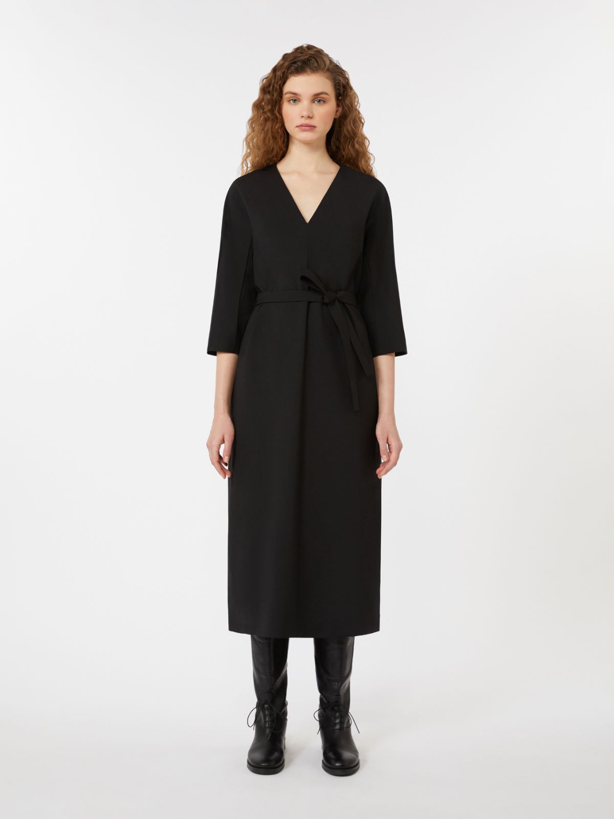 Woollen cloth dress - BLACK - Weekend - 4