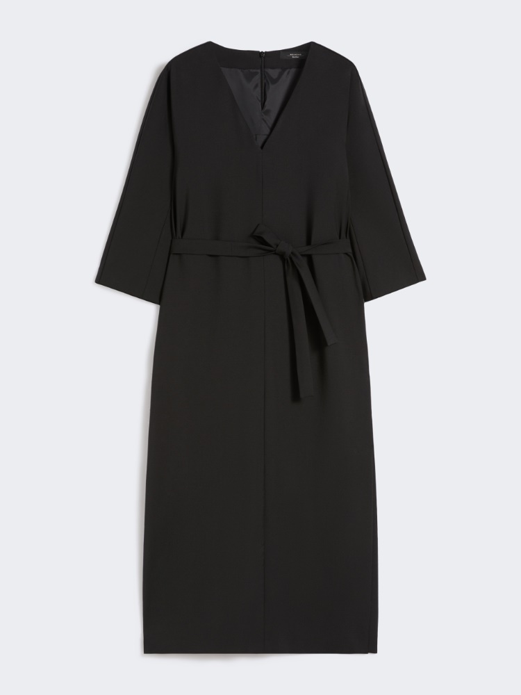 Woollen cloth dress - BLACK - Weekend - 2