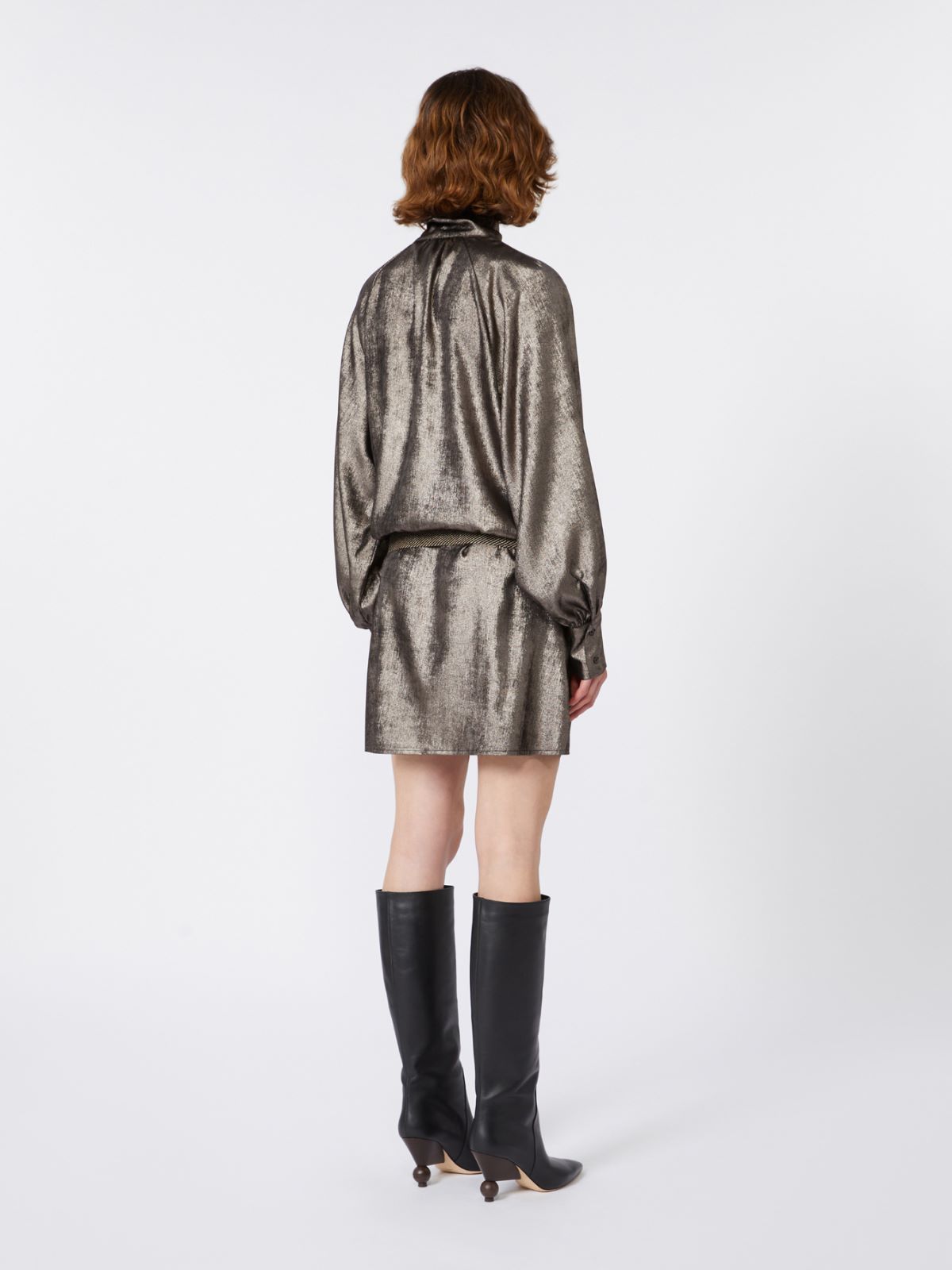 Metallic chiffon dress - PLATINUM - Weekend - 3