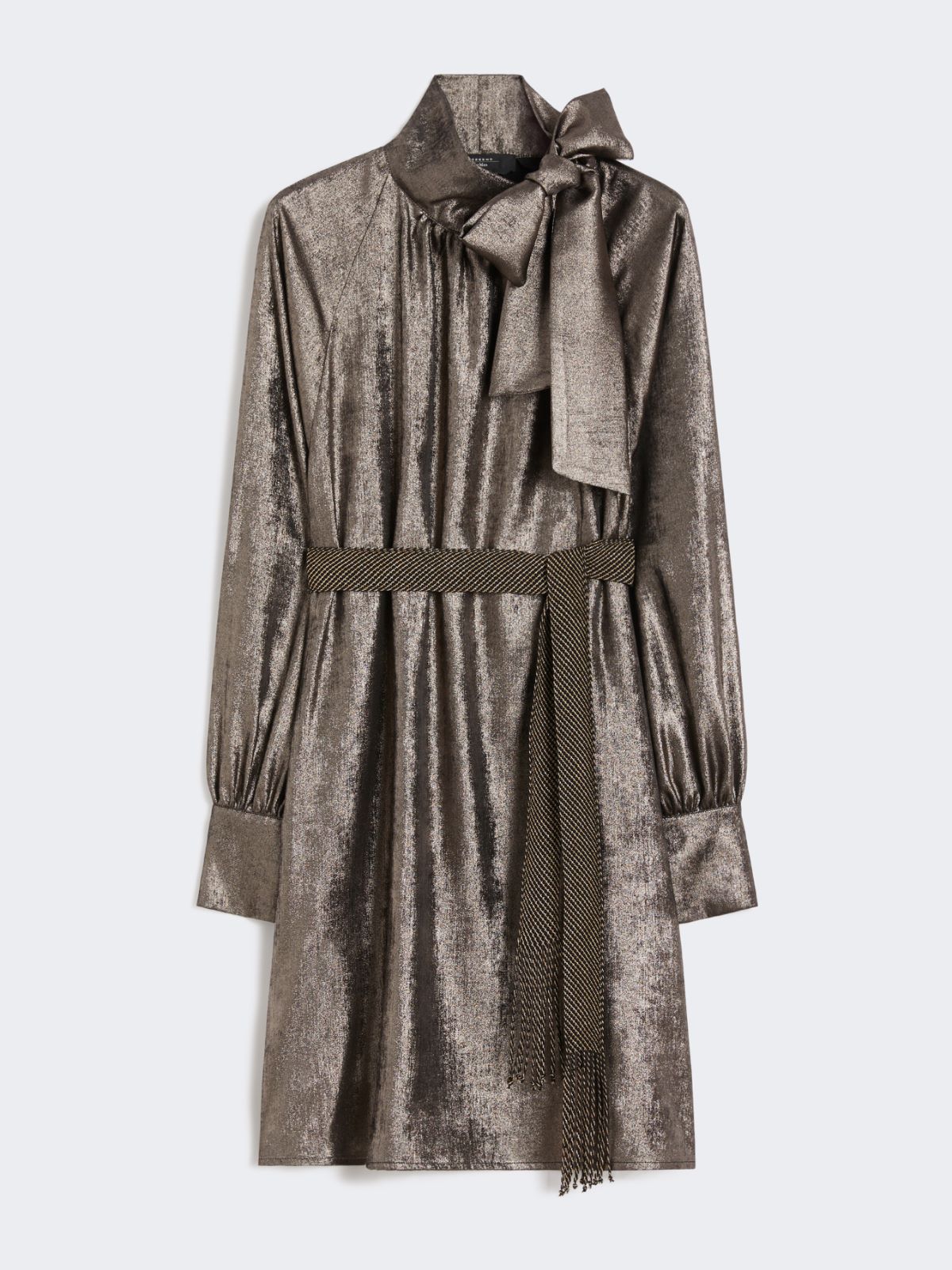 Metallic chiffon dress - PLATINUM - Weekend - 7