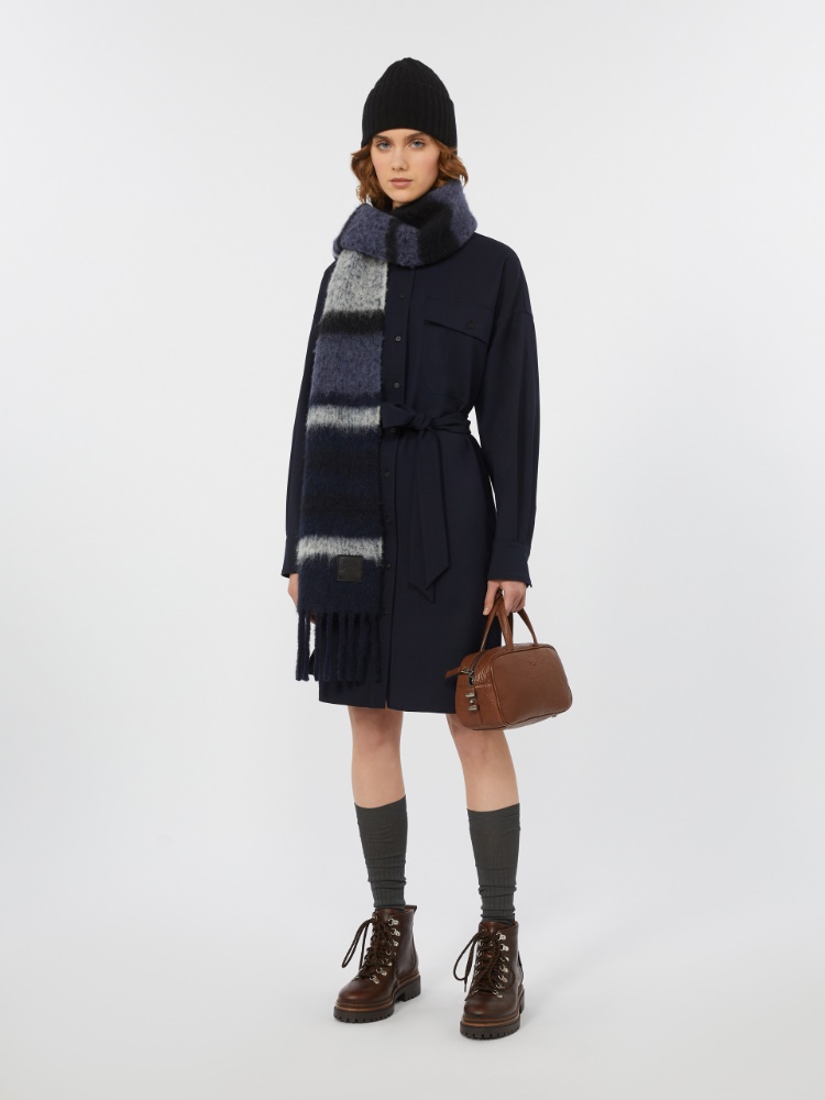Tech wool shirt dress - NAVY - Weekend