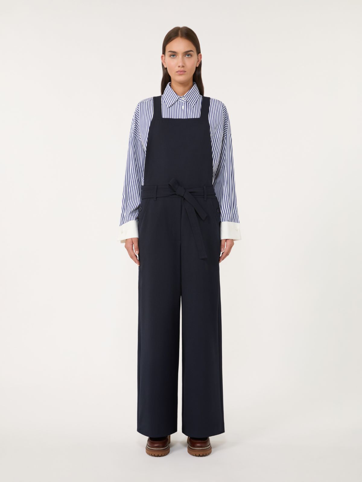 Gabardine wool dungarees - NAVY - Weekend - 2