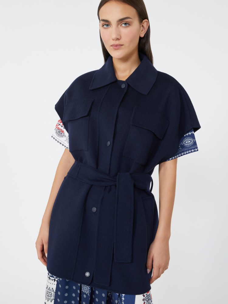Wool-blend fabric jacket - NAVY - Weekend