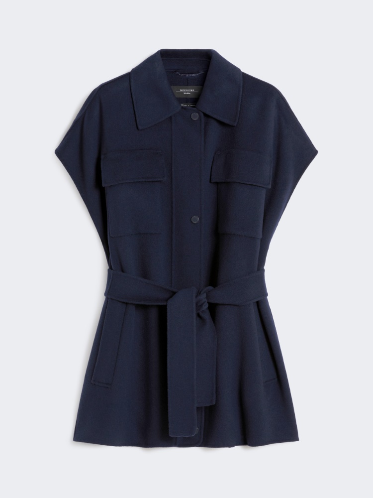 Wool-blend fabric jacket - NAVY - Weekend - 2