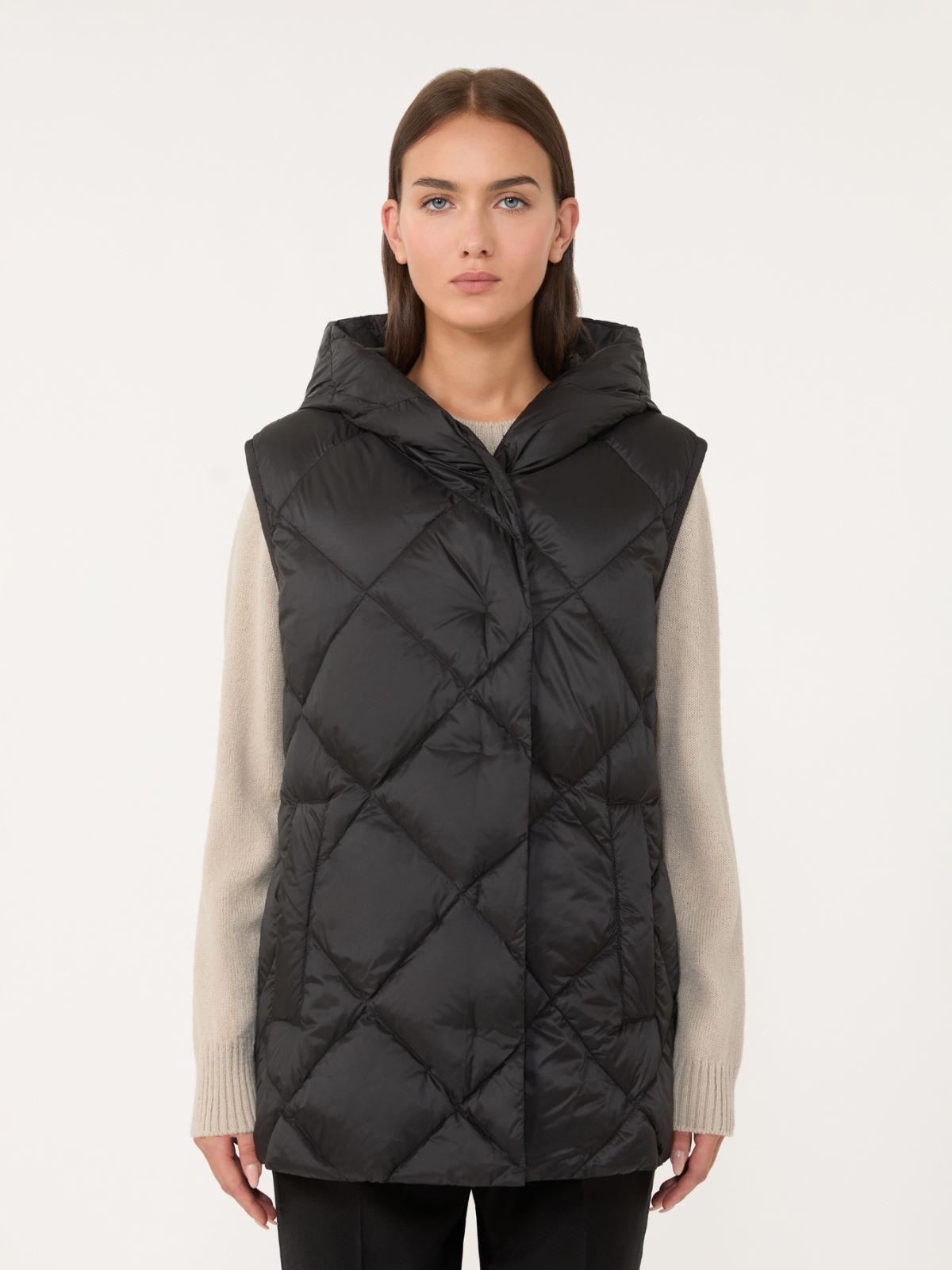 Gilet in water-repellent tech fabric - BLACK - Weekend - 2