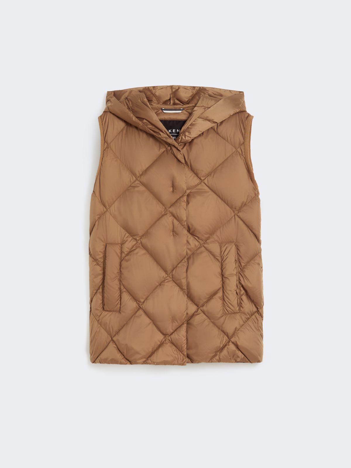 Gilet in water-repellent tech fabric - CAMEL - Weekend - 6