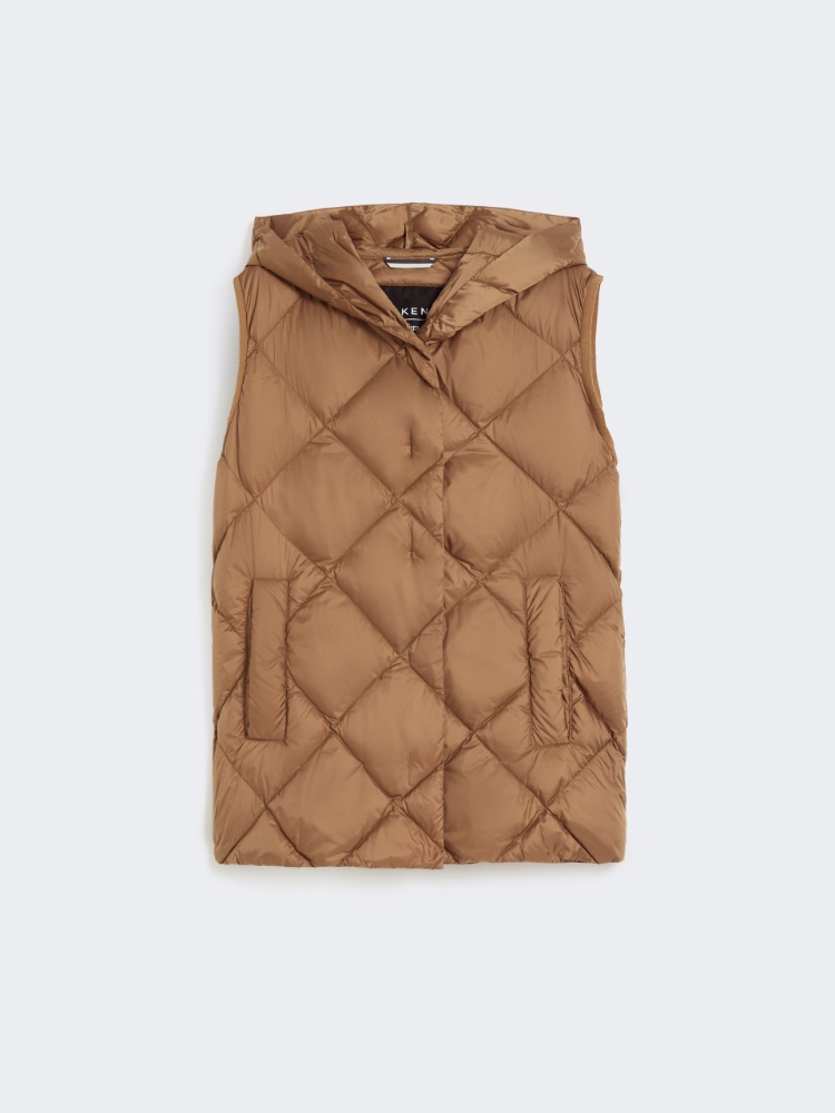 Gilet in water-repellent tech fabric - CAMEL - Weekend