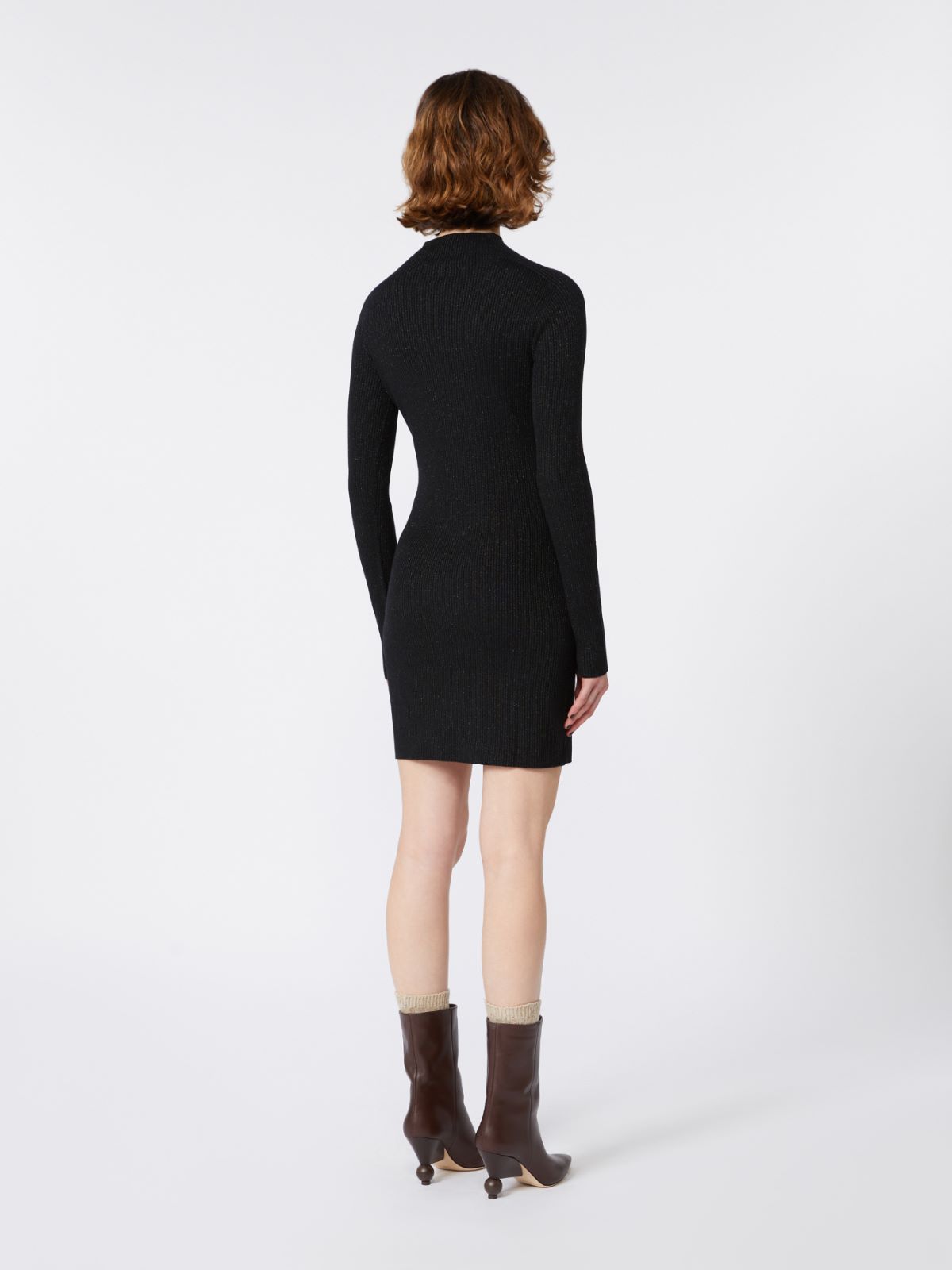 Abito in lana e lurex - NERO - Weekend - 3