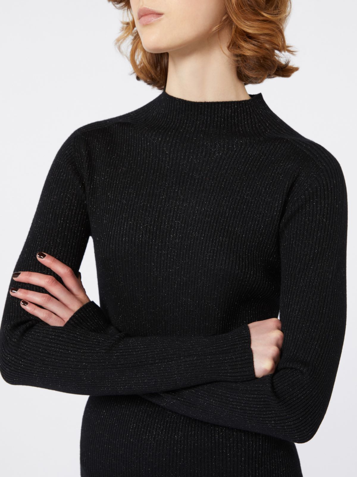 Abito in lana e lurex - NERO - Weekend - 4