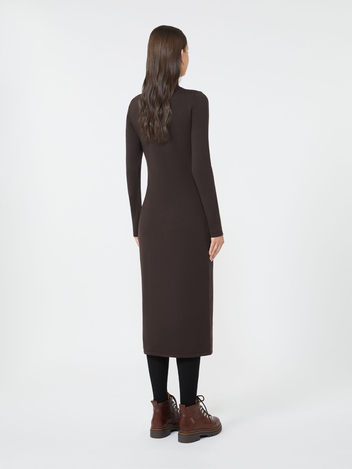 Wool knit dress - CHOCOLATE - Weekend - 3
