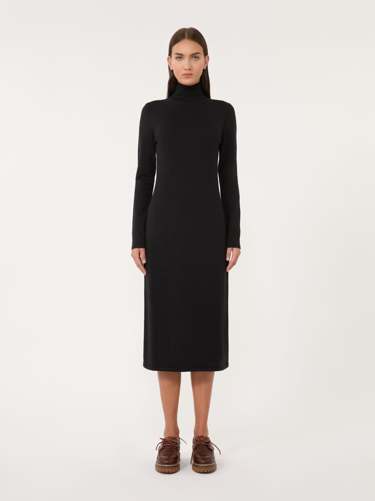 Wool knit dress - BLACK - Weekend - 2