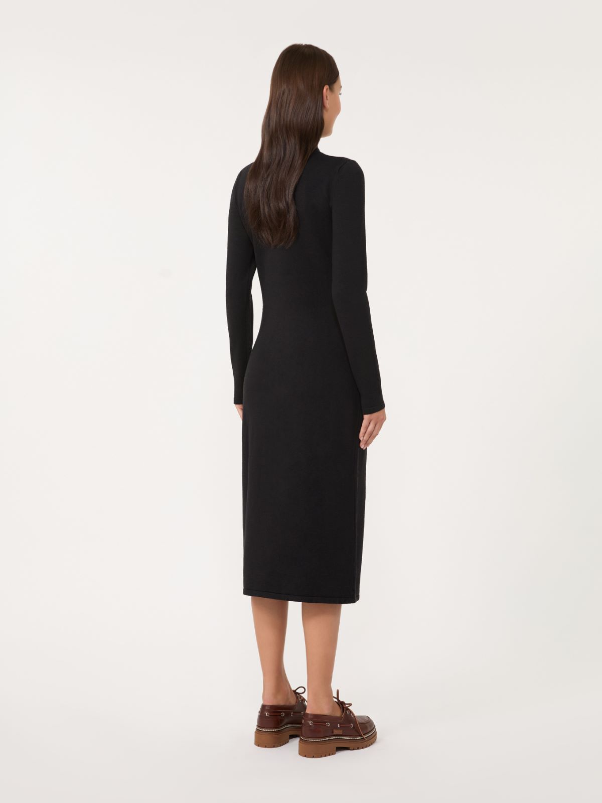 Wool knit dress - BLACK - Weekend - 3