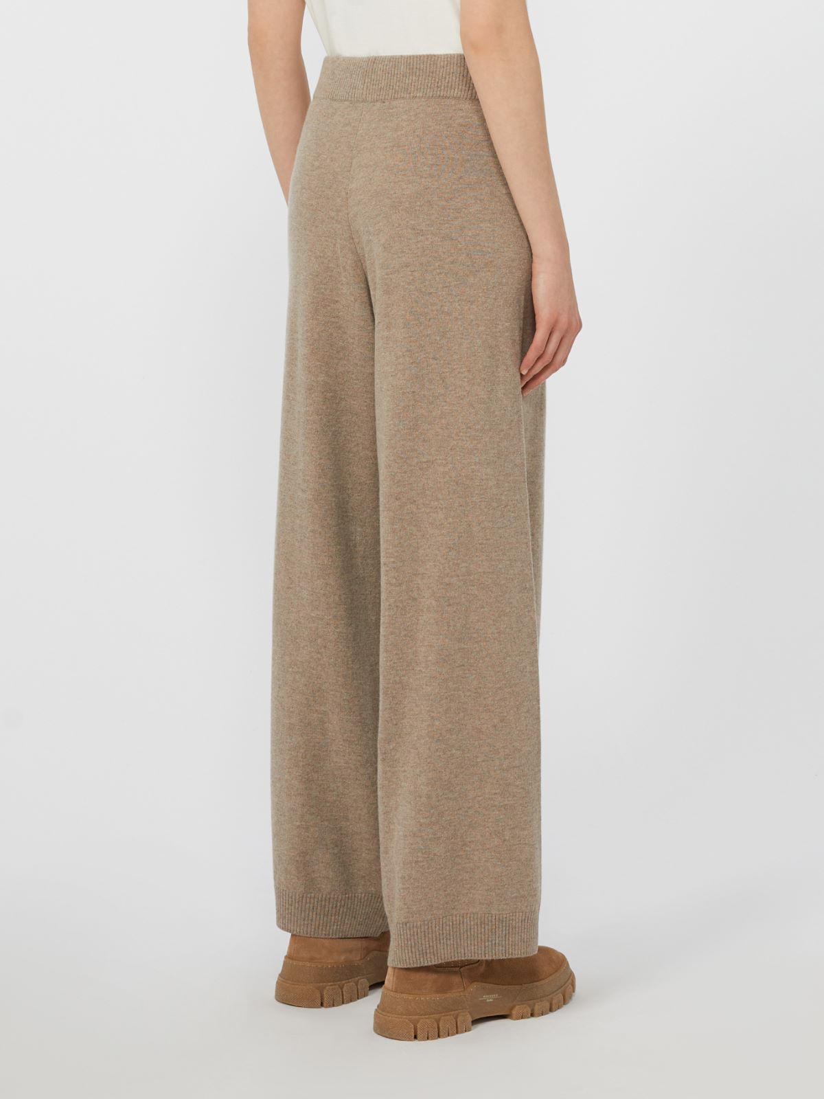 Wool and cashmere yarn trousers - HAZELNUT BROWN - Weekend - 3