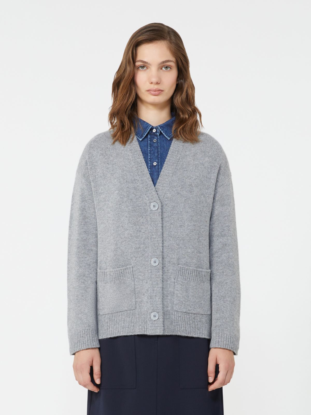 Cashmere knit cardigan - MEDIUM GREY - Weekend - 2