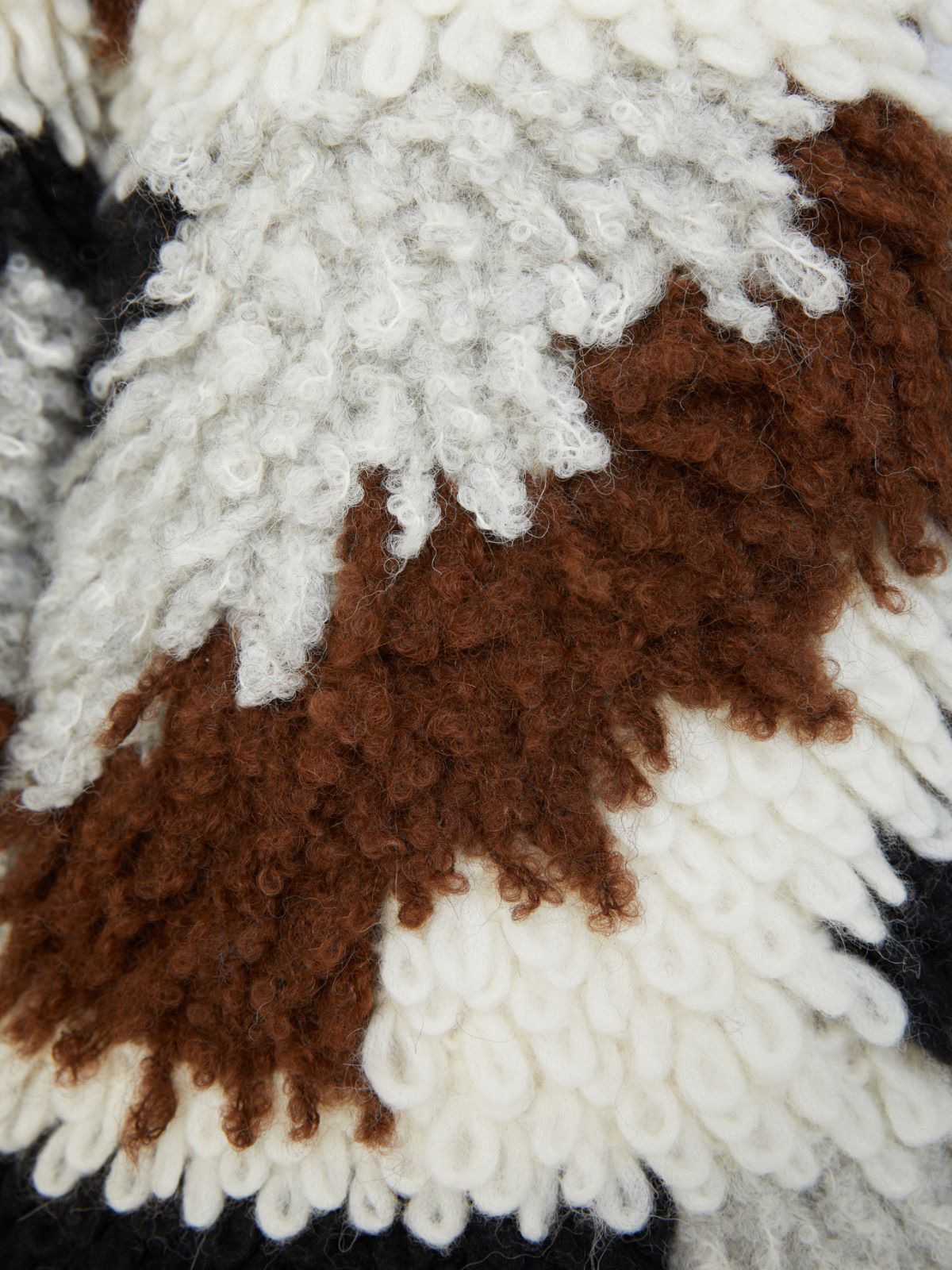 Cardigan morbido in alpaca jacquard - MARRONE - Weekend - 5