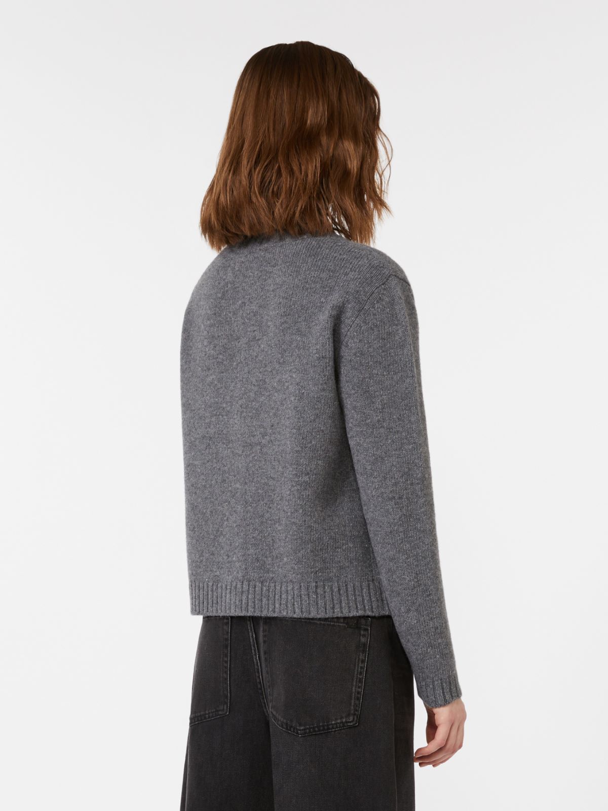 Pure wool yarn cardigan - DARK GREY - Weekend - 3