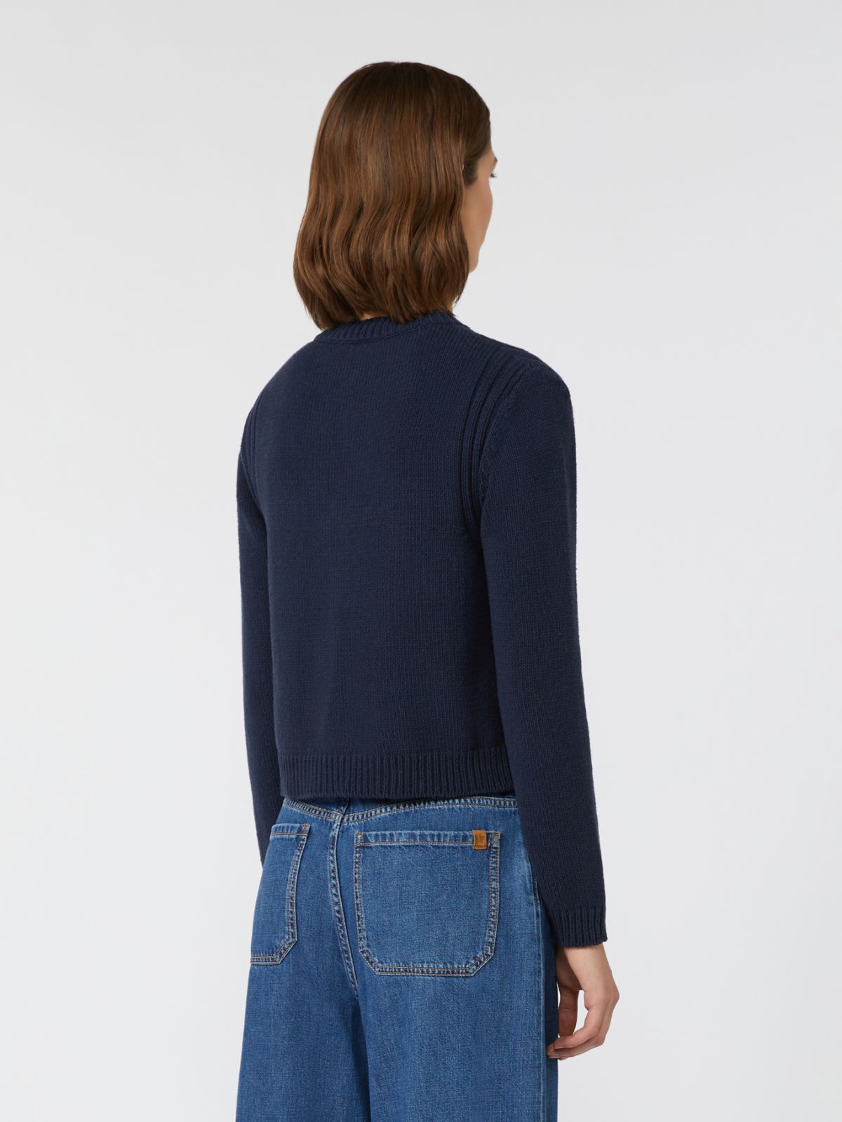 Cotton-blend cardigan - NAVY - Weekend - 3