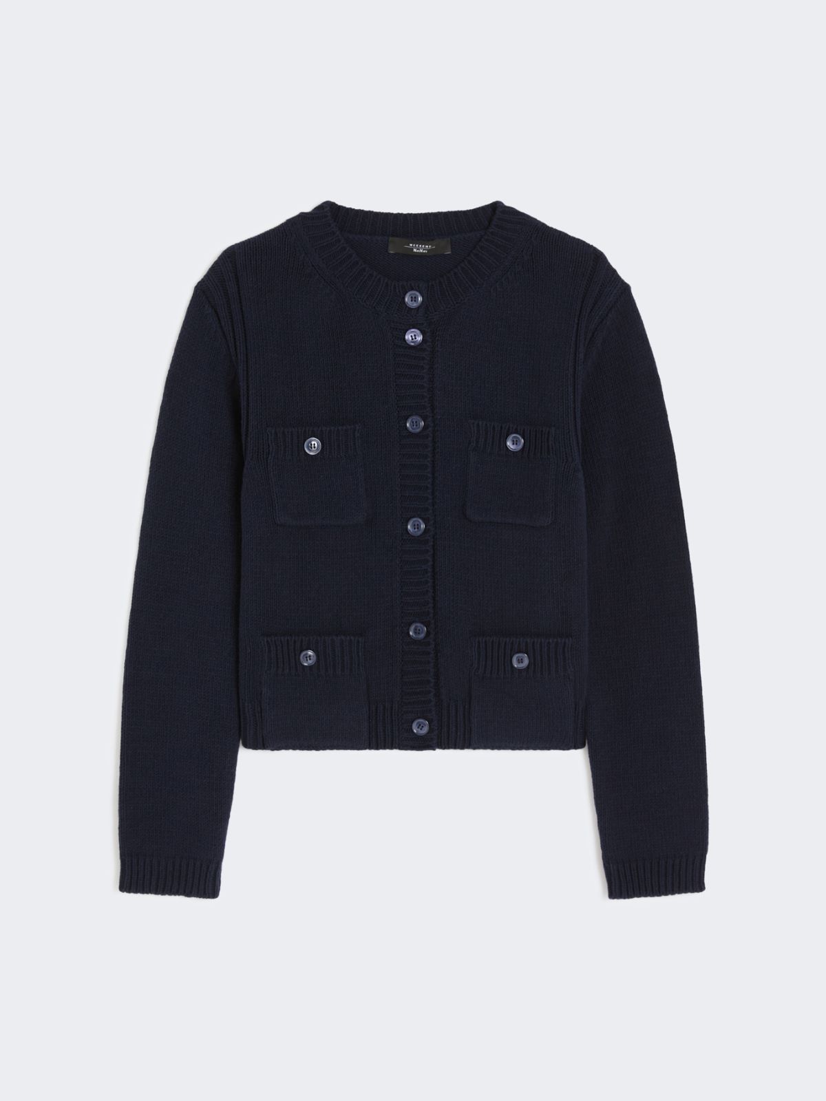 Cotton-blend cardigan - NAVY - Weekend - 5