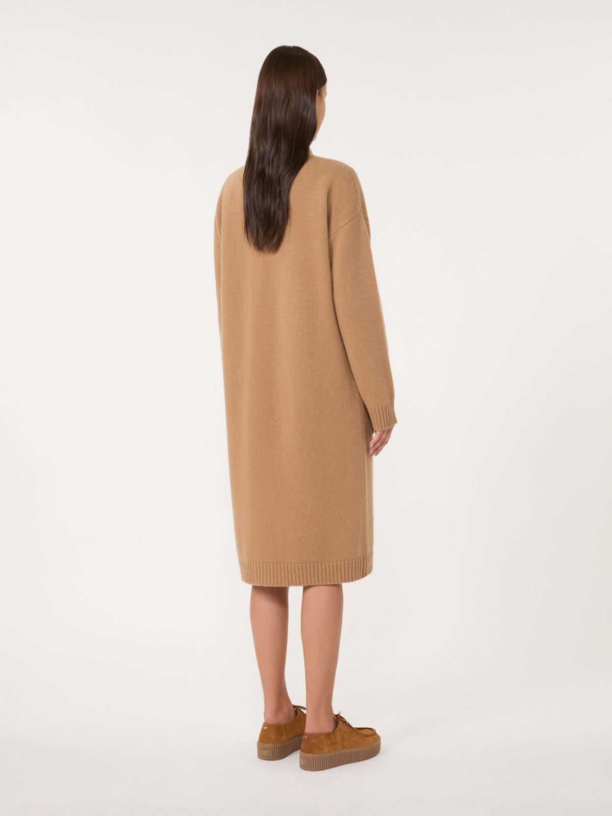 Long wool knit cardigan - CAMEL - Weekend - 3