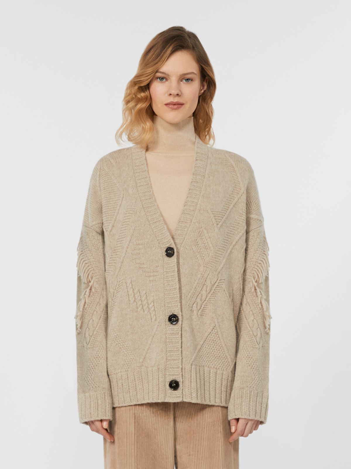 Wool knit cardigan - SAND - Weekend - 2