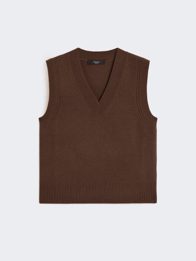 Cashmere knit gilet - CHOCOLATE - Weekend - 2