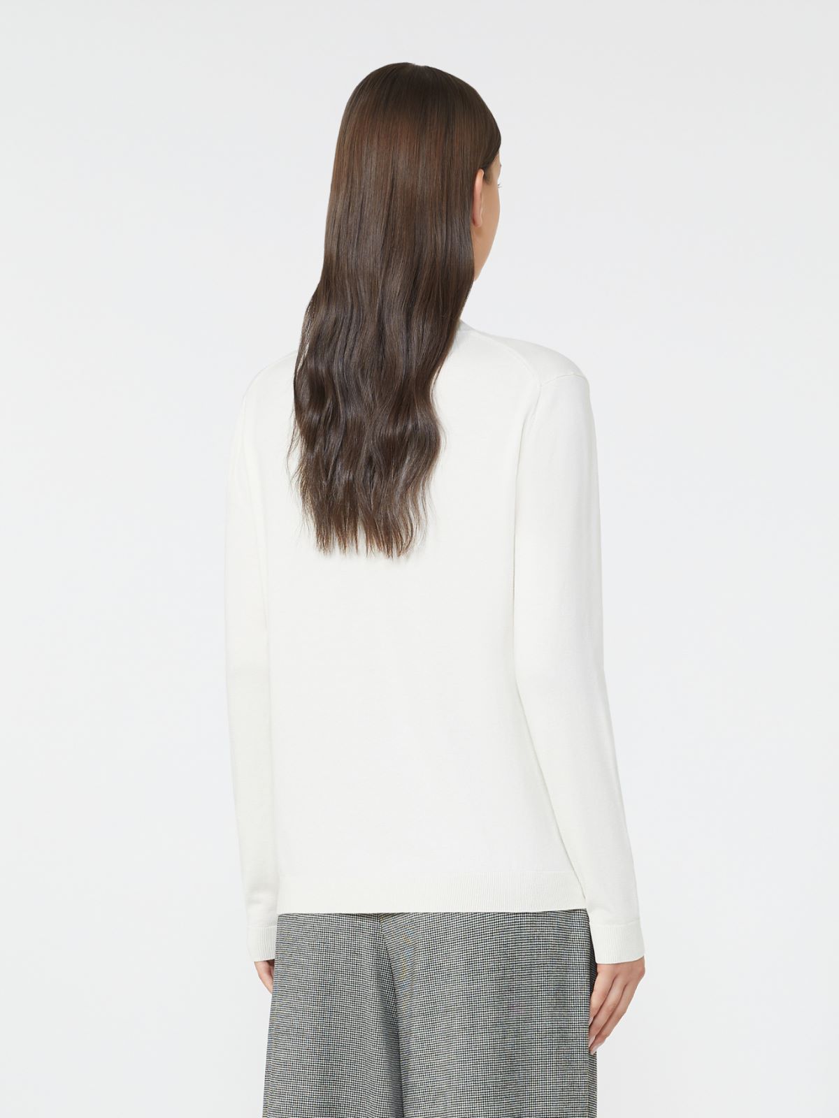 Wool and silk knit turtleneck - ECRU - Weekend - 3