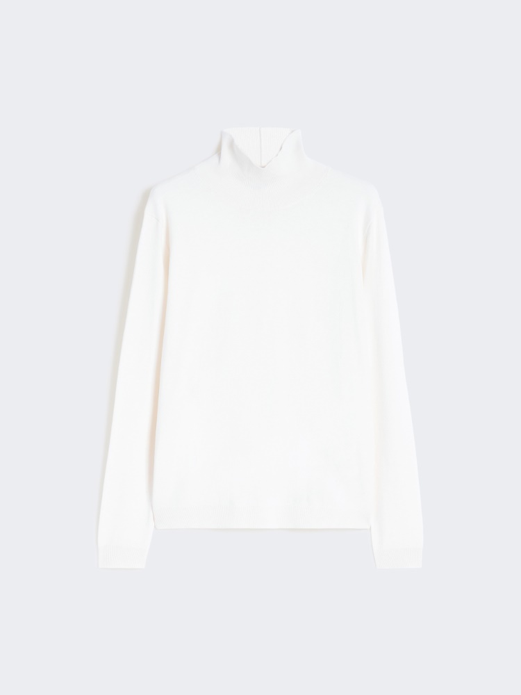 Wool and silk knit turtleneck - ECRU - Weekend - 2