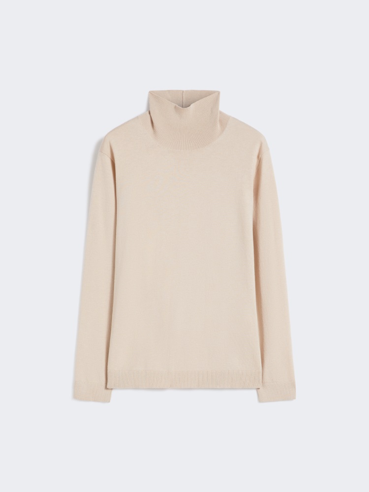 Wool and silk knit turtleneck - BEIGE - Weekend - 6