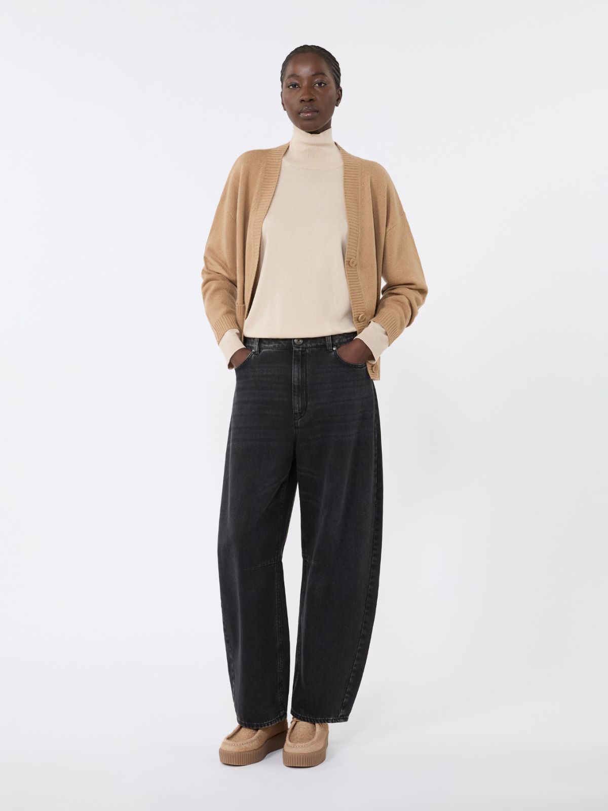 Wool and silk knit turtleneck - BEIGE - Weekend