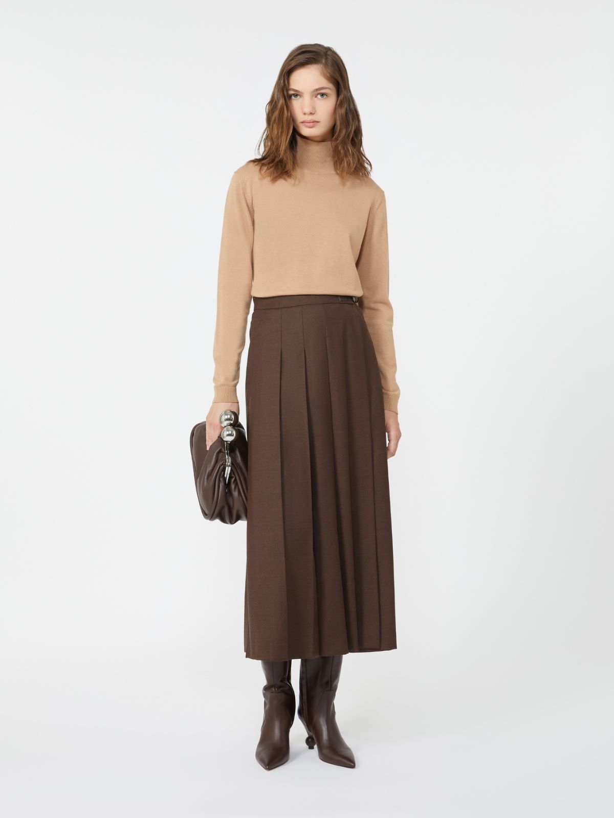Wool and silk knit turtleneck - CAMEL - Weekend