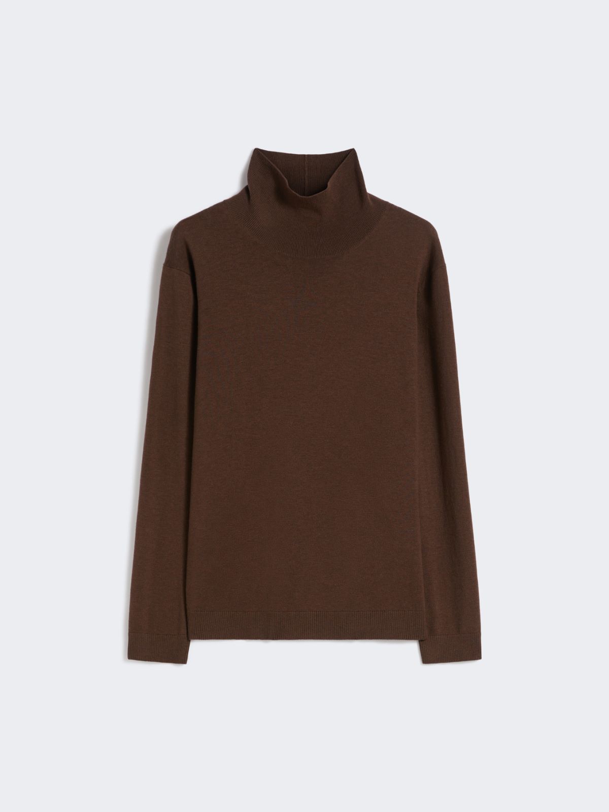Wool and silk knit turtleneck - CHOCOLATE - Weekend - 6