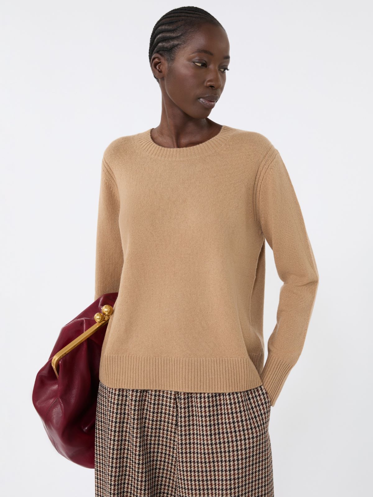 Cashmere yarn jumper - CAMEL - Weekend - 4