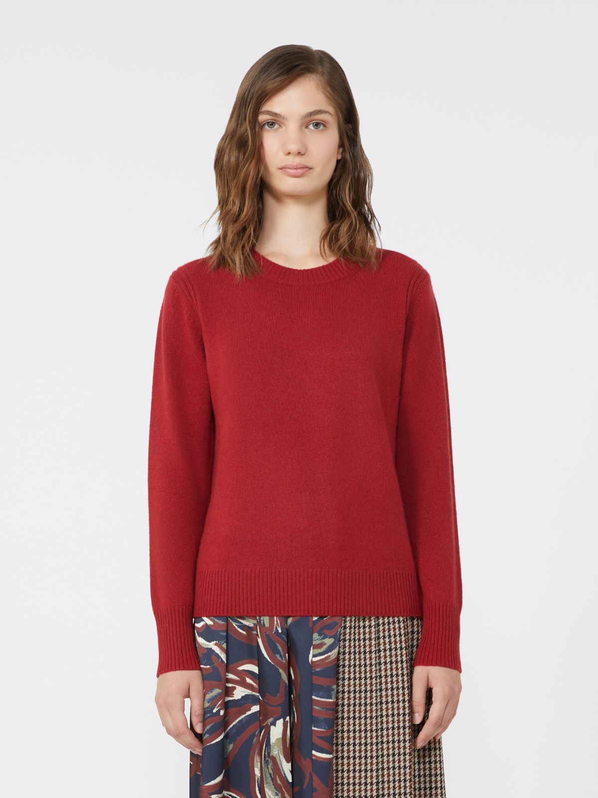 Cashmere yarn jumper - BERRY RED - Weekend - 2