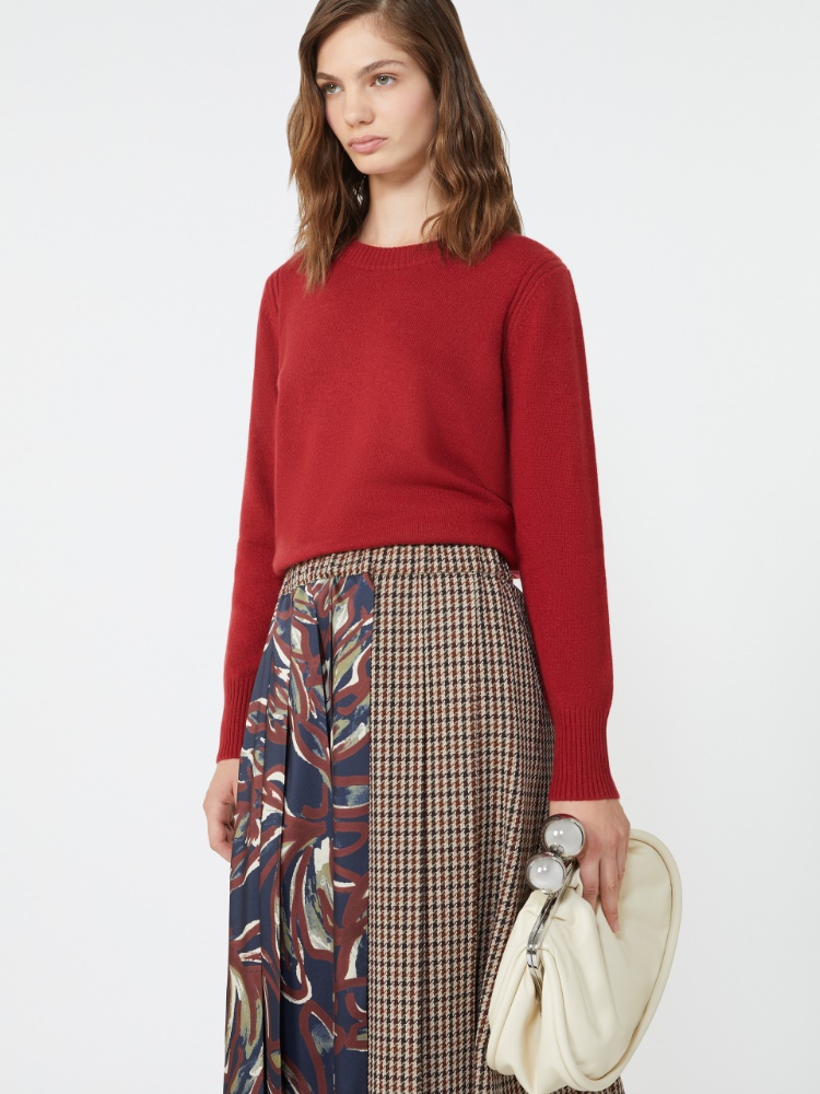 Cashmere yarn jumper - BERRY RED - Weekend