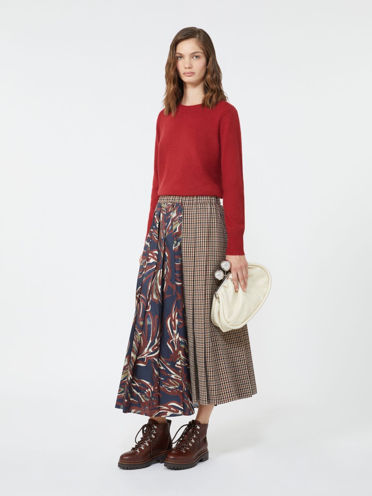 Cashmere yarn jumper - BERRY RED - Weekend