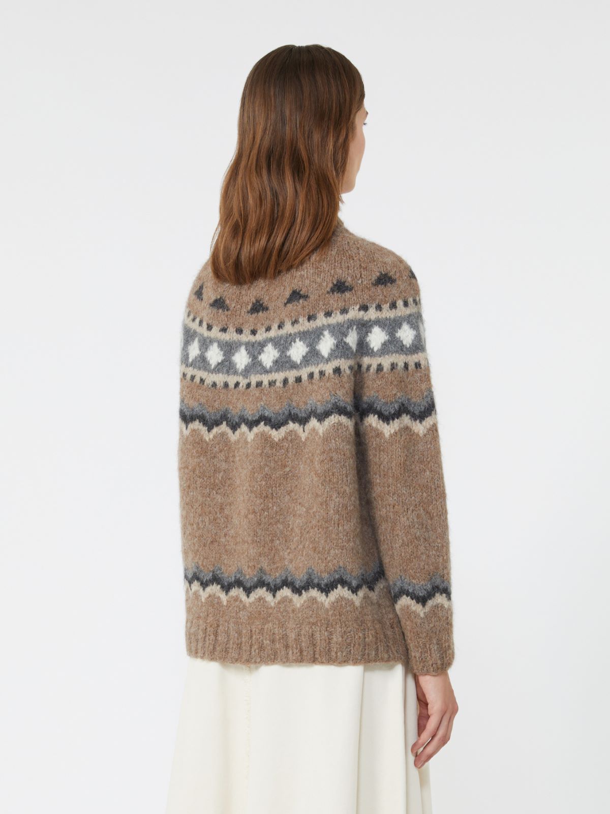 Jacquard alpaca turtleneck - MARRON GLACE' - Weekend - 3