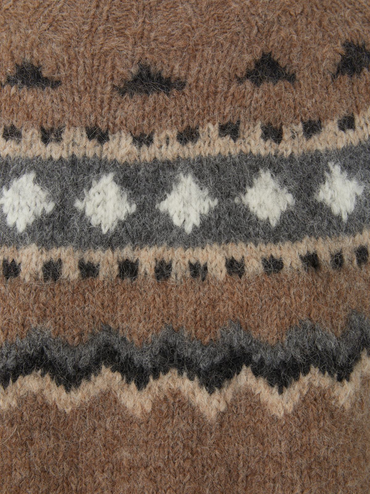 Jacquard alpaca turtleneck - MARRON GLACE' - Weekend - 5