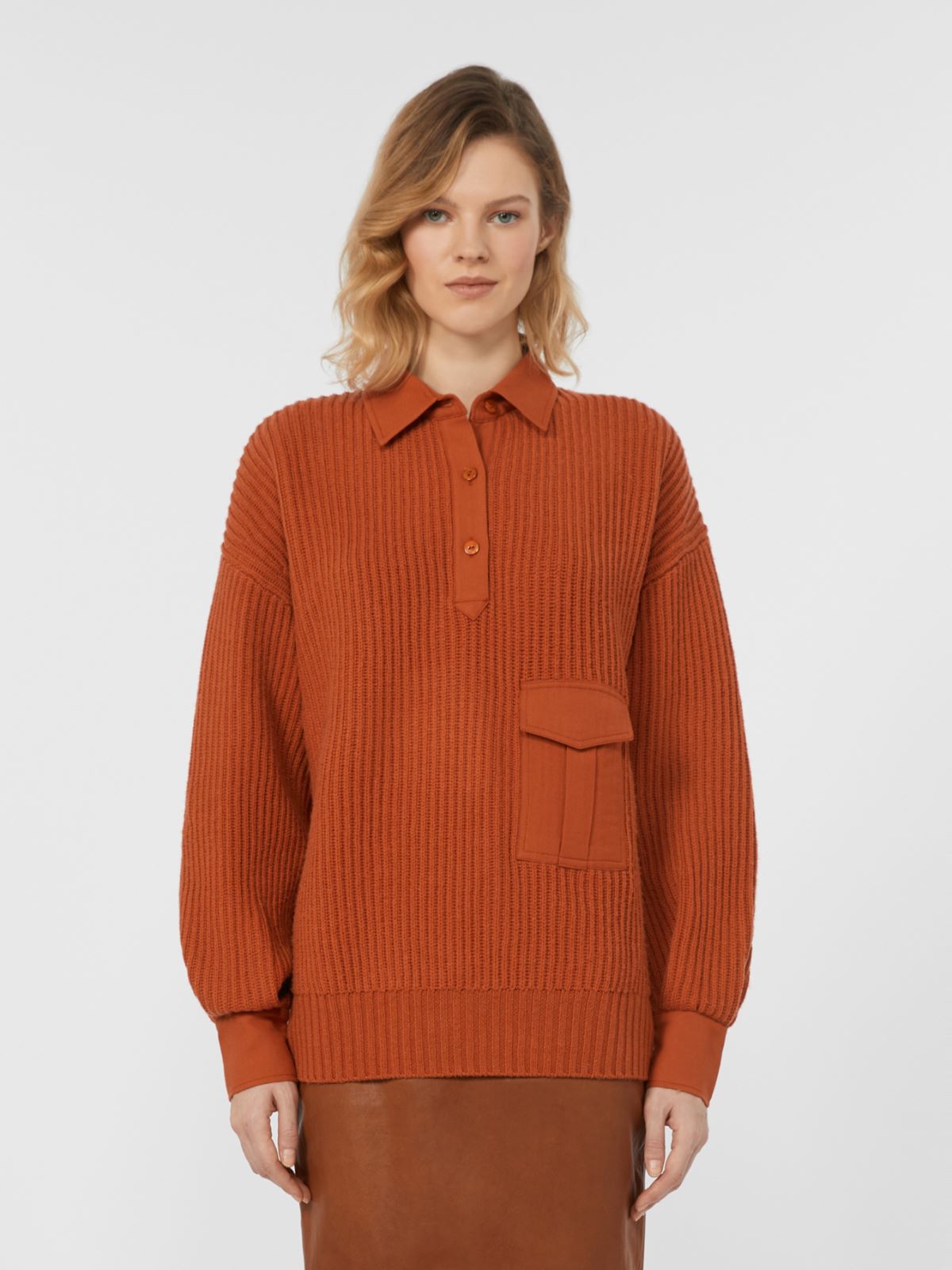 Wool and cashmere pullover - RUST - Weekend - 2